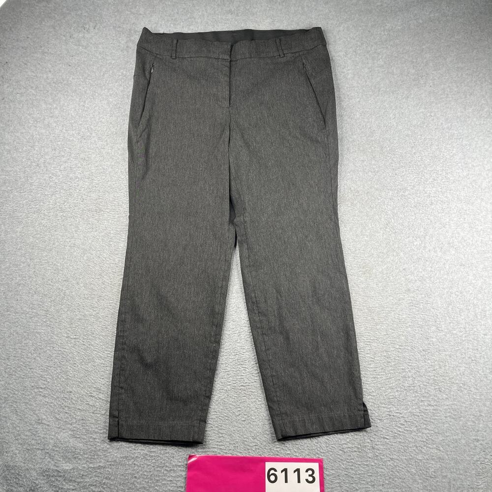Lane Bryant Casual Pants Womens Size 18 Gray Elastic Waist Pockets
